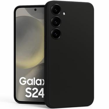 Imagem de Capa para Samsung [Galaxy S24] Capinha Premium Ultra Slim Case com Proteção de Camera, Anti Impacto e Resistente, Anti Riscos, Leve, Aveludada e Design Elegante (Preto)