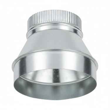 Imagem de ZOWZEA Redutor de duto de 17,8 cm a 12,7 cm redutor de duto de ar aumentador de adaptador de duto de ar ou redutor de tubo de metal redondo para sistemas de ventilação de banheiro e cozinha