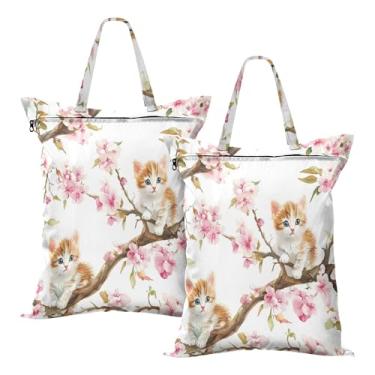 Imagem de SEHANY 2 peças de sacos grandes de lavanderia com alça, à prova d'água, bolsa de roupa para viagem e natação