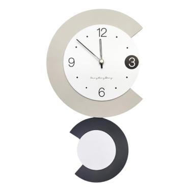 Imagem de Relógio de Parede Analógico Silencioso de Acrílico Grande Moderno Minimalista Decorativo para Sala Cozinha Quarto Infantil Escritório (Redondo)