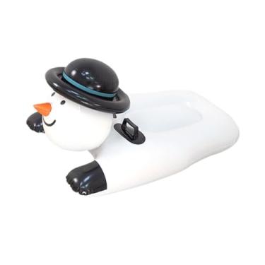 Imagem de Dynwave Boia de neve inflável de PVC para inverno, espessa e divertida, brinquedo portátil com alças, trenó de neve para família, crianças e adolescentes.