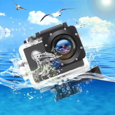 Imagem de Câmera Esportiva 4K Ultra HD com WiFi e Case à Prova d'Água | Ideal para Mergulho e Esportes Radicais | Gravação Full HD 1080p, Foto e Vídeo | Grande Angular 170º (Preto)