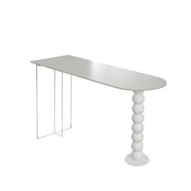 Imagem de Mesa de bar Mesa de bar ardósia branca com estrutura metal acrílico, mesa retangular alta para cozinha, sala jantar e estar(160 * 50 * 105cm)