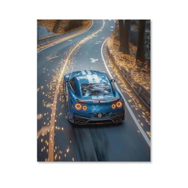 Imagem de HouLaiZhe Rush R35 Jdm Cartazes de carro esportivo lona parede estética decoração de sala de parede impressões galeria sala decoração de parede para quarto sala de estar escritório 08 x 10 polegadas