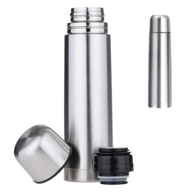 Imagem de Garrafa Térmica Inox 750ml Viagem Café Chá Água Quente e Fria Parede Dupla