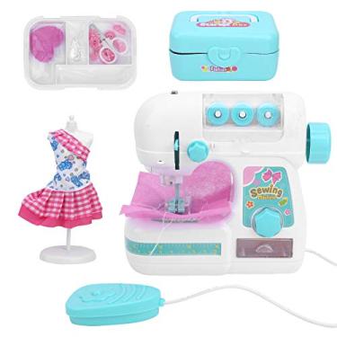 Imagem de aqxreight Kit de Máquina de Costura Elétrica Doméstica Mini Máquina de Costura Roupas de Brinquedo para Crianças A Aparência e A Têm Materiais que São Resistentes e de de Vida
