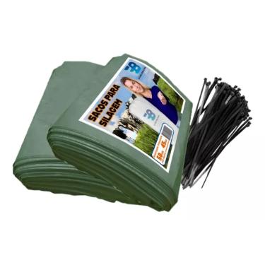 Imagem de 100un Saco Para Silagem 52x110 200micras + 100 Abraçadeiras