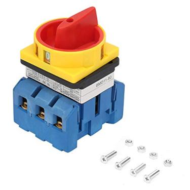 Imagem de WALFRONT Interruptor Rotativo Seletor de Carga, Disjuntor 80a, 3 Polos, 2 Posições, Câmera Desligada, para Máquinas-ferramentas, Máquinas Têxteis (80A)