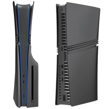Imagem de Placas frontais à prova de choque para PS5 Pro Disc Edition – Capa rígida de ABS fosco para console de disco PlayStation 5 Pro, acessórios, painéis de encaixe à prova de poeira e anti-arranhões