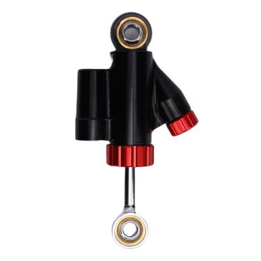 Imagem de aqxreight Amortecedor Estabilizador de Amortecedor de Direção para Alumínio CNC Ajustável Universal 6061 Liga de Aviação Preto Vermelho 5,24 pol. 500000 Vezes Vida de Movimento