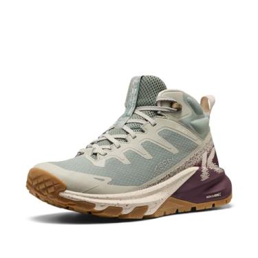 Imagem de KEEN Botas femininas Targhee Apex de altura média, durável, leve, confortável, impermeável, para caminhada, Lily Pad/Fig, 38