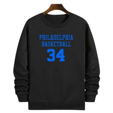 Imagem de Blusa Moletom Gola Basquete Philadelphia Basketbal número 34 - Loja Cl