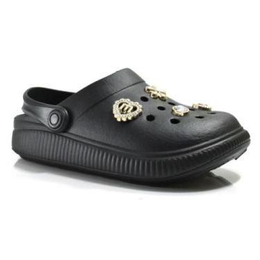 Imagem de Papete Babuche Infantil de Menina Molekinha, 27/28, Preto