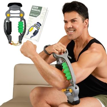 Imagem de HOTWAVE Massageador de braço para alívio e recuperação da dor, rolo de espuma ajustável, rolo muscular de ponto de gatilho para panturrilhas e antebraço, massageador de pulso, liberação de dor no