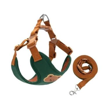 Imagem de Conjunto De Coleira E Peitoral Respirável Para Cães E Gatos De Pequeno