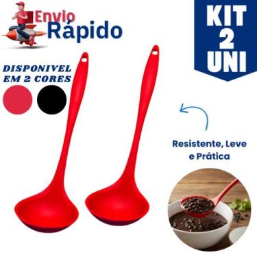 Imagem de Kit 2 Utensílios Silicone Premium Concha Não Risca Alta Durabilidade E
