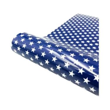 Imagem de Vinil Termocolante TPU/PU Com Listras Neon E Estrelas Em Cores Sortida