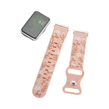 Imagem de Pulseira De Silicone Floral Para Samsung Galaxy Fit 3 Com Design De Im