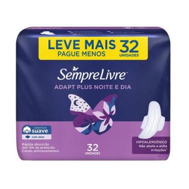 Imagem de Absorvente Externo Sempre Livre Adapt Plus  - Noite e Dia Suave com Ab