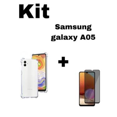Imagem de Capinha Transparente + Película Fosca Privacidade Samsung Galaxy A05 -