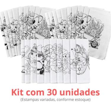 Imagem de Pano de Prato Riscado Para Pintura Artesanato 30 Unidades - A.D. Confe