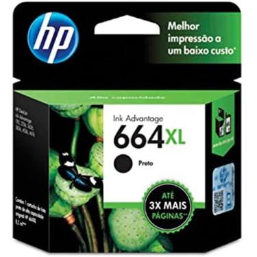 Imagem de Cartucho Hp 664 Xl Preto Original 2136 2676 3776 5076 5276