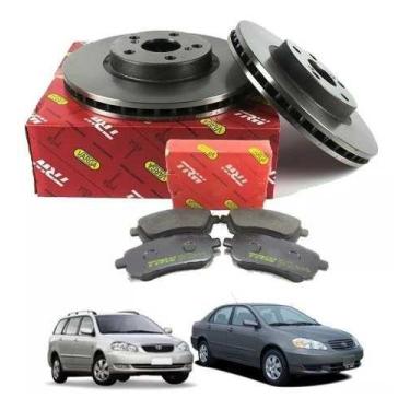 Imagem de Kit disco pastilhas de freio dianteiros toyota corolla/fielder rpdi038