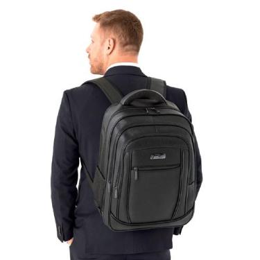 Imagem de Mochila Executiva World Bags Linha Premium Poliuretano Notebook, Preto