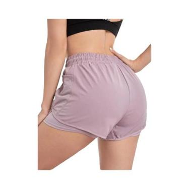 Imagem de Shorts Esportivos Femininos Elásticos com Bolsos - Leggings para Ioga 