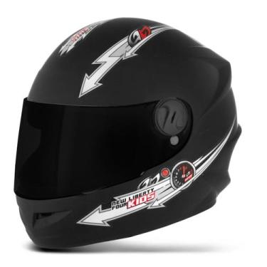 Imagem de Capacete Fechado Infantil Pro Tork Liberty Four Kids Solid Viseira Fum