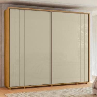 Imagem de Guarda Roupa Casal Grande 2 Portas de Correr 100% MDF Dalí 278cm Madet