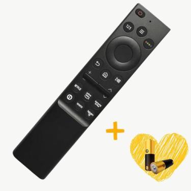 Imagem de Controle Remoto SAMSUNG Smart 4K 8K QLED Netflix Prime Globoplay + Pil