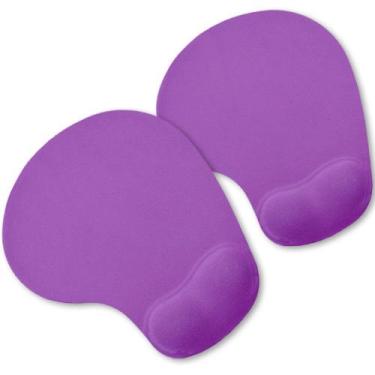 Imagem de Kit 2x Mouse Pad Ergonômico com Apoio de Punho Topget Roxo