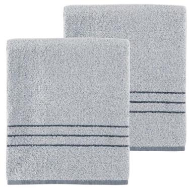 Imagem de Kit 2 Toalhas de Banho Piscina Teka Roma 70 X 135 cm, Cinza