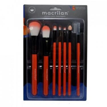 Imagem de Pinceis para Maquiagem kit 7 pinceis Macrilan