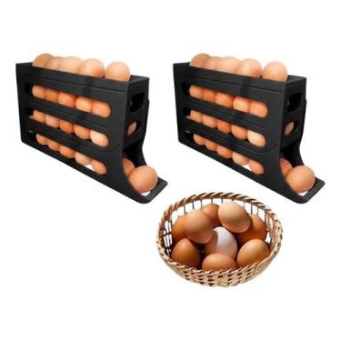 Imagem de Porta Ovos Organizador Bandeja Geladeira Dispenser 4 Andares - Escolhe