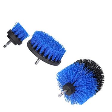 Imagem de Kit de Limpeza, Conjunto de Fixação de Escova de Perfuração Durável Azul ABS Aço Inoxidável para Carpete para Azulejo para Banheira para Piso