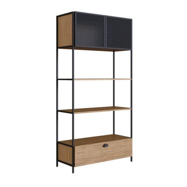 Imagem de Estante York 2 PT 1 GV Hanover e Preta