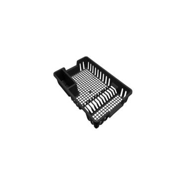 Imagem de Escorredor Loucas 12 Pratos Talheres Cozinha Plastico Preto