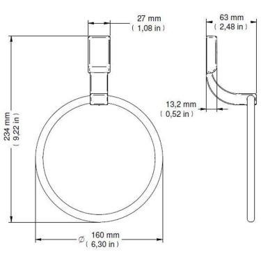 Imagem de Porta Toalha de Rosto Argola Top Cromado Docol
