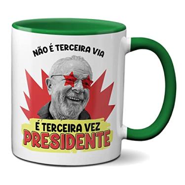 Imagem de Caneca Lula É A Terceira Vez Presidente Presente (Verde)