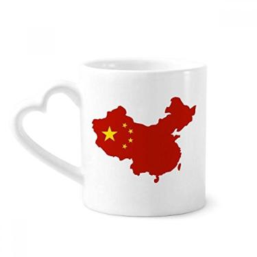 Imagem de Feito na China Mapa Nacional Caneca Café Cerâmica Copo de Coração de Vidro