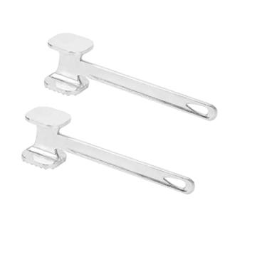 Imagem de 2 peças de martelo de cozinha ou batedor, ferramenta de amaciador de carne de liga de alumínio martelo engrossar bife ferramenta de amaciar carne bovina para acessórios de cozinha