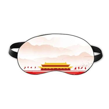 Imagem de Bandeira vermelha Tiananmen Mountain Fog Sleep Eye Shield Soft Night Blinfold Shade Cover
