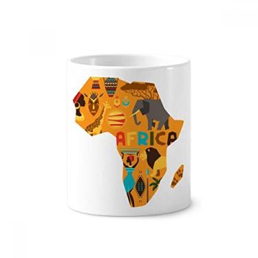 Imagem de Mapa da África, Elefante Africano, Savanna, Ilustração, Escova de dentes, Caneca, Suporte de Cerâmica