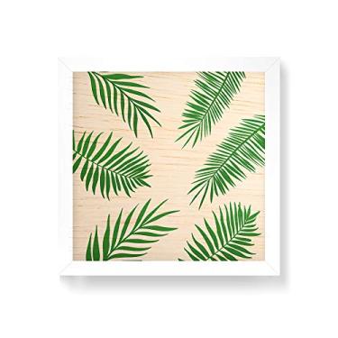 Imagem de Arte Maníacos Quadro decorativo com moldura caixa branca em Madeira - Palmeiras - 30x30cm