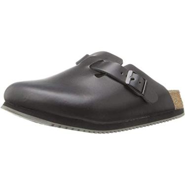 Imagem de Sapato de trabalho unissex de couro com super ader ncia Boston da Birkenstock, Preto, 5-5.5 Narrow Women/3-3.5 Narrow Men