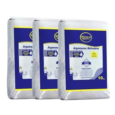 Imagem de Kit 3 Argamassa P/Tijolos E Placas Refratária Massa 10kg