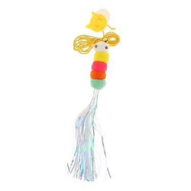 Imagem de Generic Brinquedos de porta pendurados para gatos com sino, brinquedo interativo de gato engraçado provocando haste de gato brinquedo de pelúcia de gato, Papel sonoro