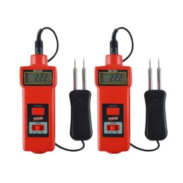 Imagem de Kit 2 Medidor Umidade Digital 0 A 50% Madeira Algodão Temperatura -10 A 65ºC Mu-626 Portátil Instrutherm Com Estojo